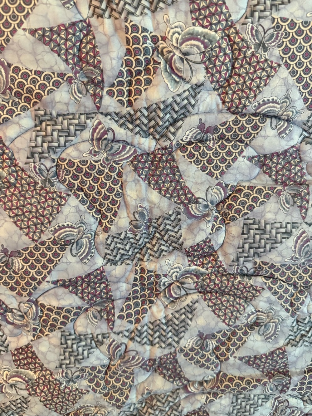 Floral Patchwork Quilted Wall Hanging 35x36 - Picture 9 of 9
